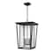 Z-Lite Seoul 3 Light Outdoor Chain Mount Ceiling Fixture, Black & Clear 571CHXL-BK - alternate 1